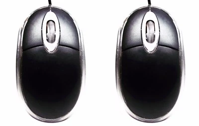 From Oz Quality 2PC Mouse USB Optical Comfy On Hand Wrist Simple Wired 4 Laptop - Image 1 of 4