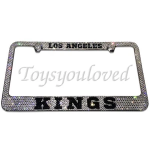 Los Angeles KINGS Crystal Bling License Plate Frame made with Swarovski Elements - Picture 1 of 1