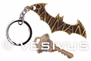 KEYCHAIN - DC Batman Bat Logo BRONZE Key Accessory ARKHAM ASYLUM Geek Superhero - Picture 1 of 1