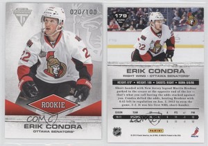 2011-12 Panini Titanium Spectrum Gold /100 Erik Condra #179 Rookie RC