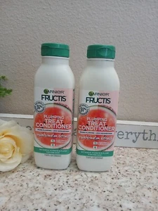 Garnier Fructis Plumping Watermelon Hair Treat CONDITIONER 11.8 oz Lot of 2 - Picture 1 of 4