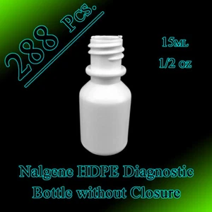 288 Stück 15ml-1/2oz Nalgene HDPE Flasche ohne Verschluss Probe, wissenschaftlich - Bild 1 von 4