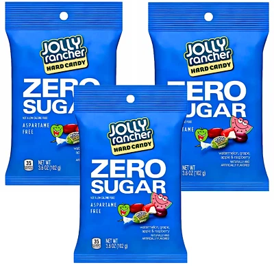 Caramelos duros Jolly Ranchers cero azúcar 1 o 3 bolsas mezcla de frutas golosinas sin culpa Foto 1 de 2