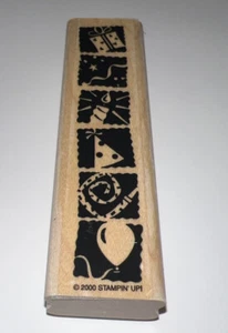 Stampin UP Wooden Rubber Stamp,Birthday Party  Celebration Balloon theme Yr.2000 - Picture 1 of 7