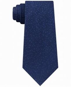 Calvin Klein Men's Neck Tie Blue Woven Knit Solid Skinny Slim Silk $69 #409