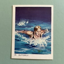 ORIGINAL 1964 Tokyo Olympic Games Heinz VEB EGGS AUS Card #24 Butterfly Andrews