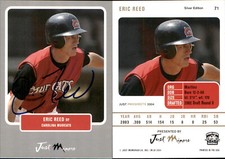 Eric Reed Signed 2004 Just Prospects #71 Card Carolina Mudcats Auto AU