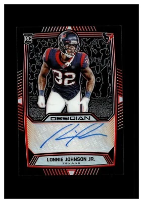 2019 Obsidian Rookie Autograph Electric Etch Orange Lonnie Johnson Jr. RC 55/75 - Image 1 of 2
