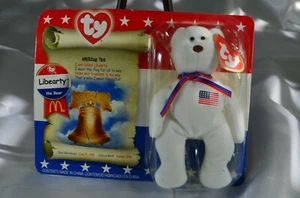 1996 TY Beanie Baby Libearty the Bear RARE in Box - Picture 1 of 5