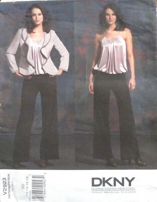 Vogue 2923 pattern Donna Karan size 14-18 DKNY jacket, top & pants uncut - Image 1 of 2