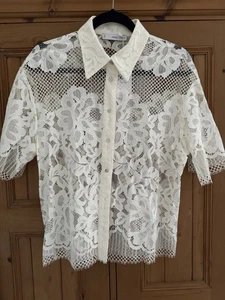 Mango Lace Blouse Size L - Picture 1 of 8
