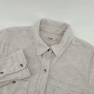 Faherty Legend Sweater Shirt Womens Small Long Sleeve Beige - Picture 1 of 8