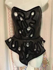 Vintage Pia Rucci Leather Top - Picture 1 of 3