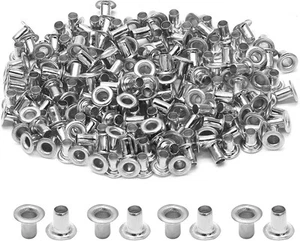 Litoexpe 2MM Tiny Grommets Eyelets 200 Pcs, Self Backing 2 MM, Silver  - Picture 1 of 7