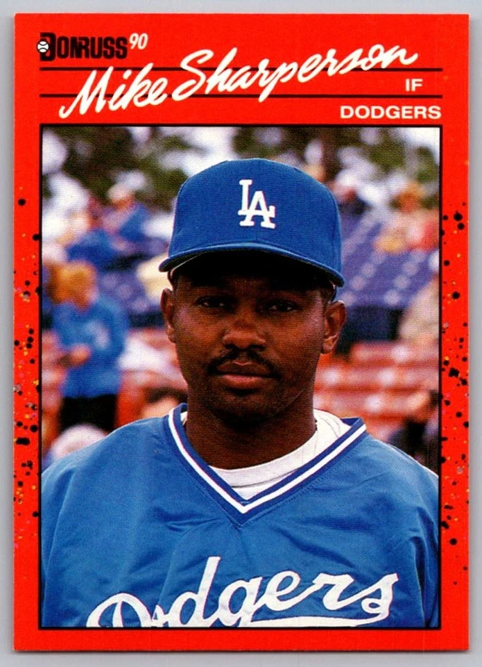 1990 Donruss Mike Sharperson Los Angeles Dodgers #603 - Image 1 of 2