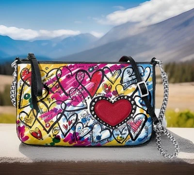 Bolsa tiracolo Brighton ART OF LOVE lista US$ 215 nova com etiquetas - Imagem 1 de 4
