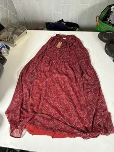 Abito Camicia Hush Red Pin Tuck Holly - Taglia 14 - Nuovo con etichette Prezzo consigliato £ 95 - Foto 1 di 5