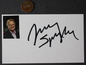 TV Talk Show Host Jerry Springer signed autographed photocard Cincinnati Mayor - - Picture 1 of 1