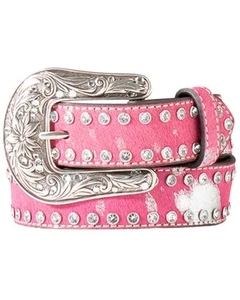 M and F Western Girls' Acid Wash Hairon Belt - A1307929 - Picture 1 of 7