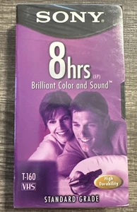 Sony 8 Hours Premium Grade VHS Brand New Blank Video Tape  (T-160) SEALED NEW - Picture 1 of 7