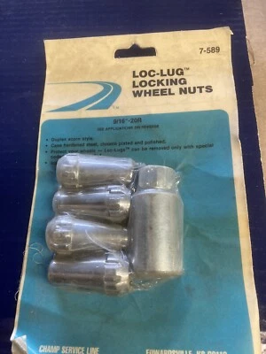 CHAMP 9/16" X 20  RH LOC-LUG  WHEEL LUG LOCKS DUPLEX ACORN STYLE - Image 1 of 3