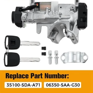 Ignition Switch Lock Cylinder with 2 Keys Assembly Fit for Honda Accord 2003-05 - Picture 1 of 8