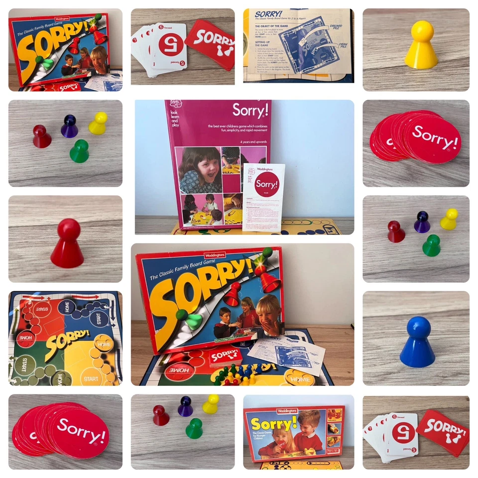 SORRY by WADDINGTONS * Multi Listing * Full Board Game or Spares - Image 1 of 1