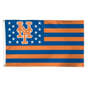 New York Mets Stars and Stripes Flag - Deluxe 3' X 5' - Picture 1 of 1