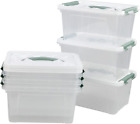Kiddream 6-Pack Clear Plastic Bins, Latch Storage Box With Lids