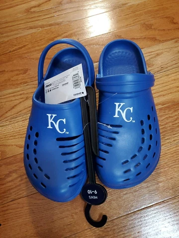 NEW Kansas City KC Royals FOCO Clogs MLB Croc Style Slip On Size L Large 9 10 Cover
