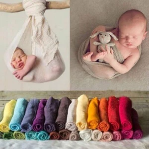 Newborn Photography Props Infant Wraps Blanket Baby Photos Props Elastic Soft - Picture 1 of 29