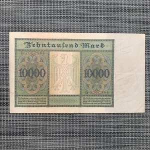 XXL German VAMPIRE Notes. 10000 Mark Banknote, 1922 Post WW1 Germany Currency. - Picture 1 of 4