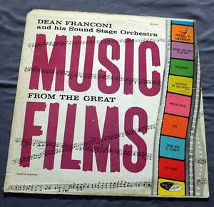 Dean Franconi Music From The Great Films LP Record Album Vinyl Mono - Imagen 1 de 3
