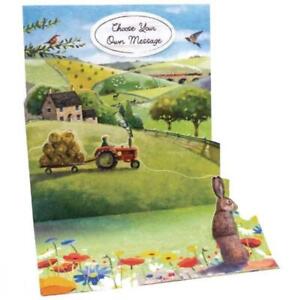 Pop-Up Greeting Card Trearures by Up With Paper - Countryside with Tractor