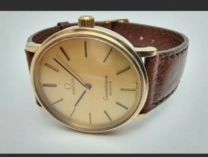 Vintage Omega constellation quartz gold plated Men Watch 