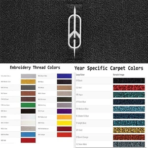 ACC 1966-1970 Oldsmobile Toronado Custom Rocket Emblem Logo 4pc Loop Floor Mats - Bild 1 von 26