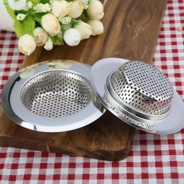 2 filtros de fregadero de cocina, colador de fregadero de acero inoxidable,  filtro de pelo de ducha, filtro de drenaje de fregadero, rejilla de  fregadero de cocina, accesorio de drenaje de fregadero