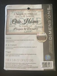 Dimensions Cross Stitch Kit Our Home Is Made of Hopes & Dreams 7x5 - Picture 1 of 4