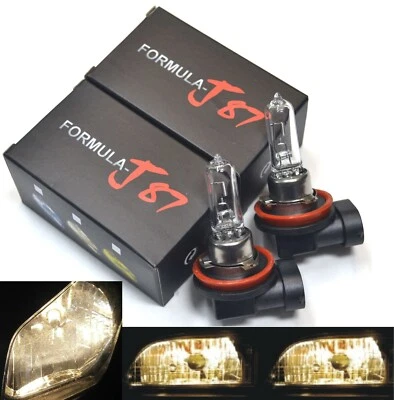 Halogen H9 65W 3800K Stock Two Bulbs Head Light High Beam Replacement Lamp Legal - Image 1 of 4