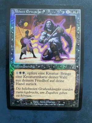 MTG GERMAN FOIL ODYSSEY MALEVOLENT AWAKENING PLAYED MAGIC THE GATHERING COMMON - Image 1 of 4