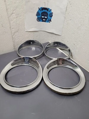 ⭐ Juego de bisel de faros cromado envolvente interior y exterior Jaguar XJ6 XJ12 1972-1987⭐ Foto 1 de 4