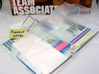 Team Associated RC10 4WD Complete Protech Body Wing Decal Mask Antenna Mount Set - Image 1 of 4