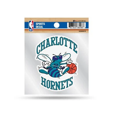 Charlotte Hornets Logo Retro Troquelado Calcomanía Ventana, Coche o Laptop! 3x2 pulgadas Foto 1 de 2