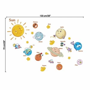 Solar System Planets Stars Sun Wall Decal Stickers US Seller - Picture 1 of 3