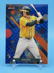 2025 Finest Blue Checkerboard Refractors #10 Nick Kurtz RC /99 Athletics - Picture 1 of 2