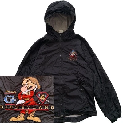 Vintage Grumpy Disneyland Resort Hooded Jacket Mens Size Small Lined Snow White - Image 1 of 4