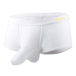 Men's Soft Cotton Boxer Briefs Modal Microfiber Sexy Underwear Pouch Low Rise... - Picture 1 of 7