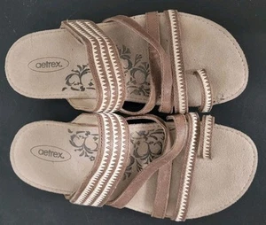 Aetrex Paris Pantoletten Sandalen Größe 7 Leder Obermaterial Freizeit Komfort Frühling Sommer - Bild 1 von 8