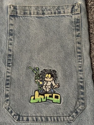 JNCO 1998 VINTAGE RARO 28x30 MAD SCIENTIST GRAIL FINALES DE LOS 90’S TALLA 20 JEANS Foto 1 de 4