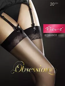 Fiore Romance Sheer Stockings 20 Denier - Picture 1 of 6